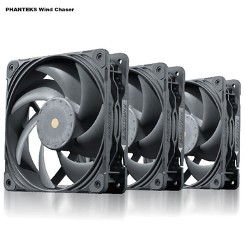 Вентиляторы PHANTEKS T30, 12 см, промышленного класса, с высоким давлением воздуха, комплект из 3 штук (подшипник Vapo/двигатель на магнитной левитации/многорежимная регулировка ШИМ/400 000 часов/3000 об/мин)