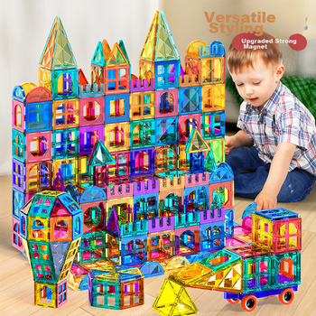 Конструктор BULUQI магнитный с окошком-ромбом, 3-6 лет