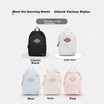 Рюкзак Dickies, новая модель для мужчин и женщин, легкий школьный рюкзак с несколькими отделениями для учеников средней и старшей школы, вместительный рюкзак для путешествий на открытом воздухе, черный.