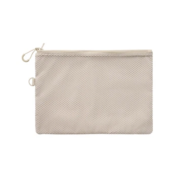 Дорожная сумка MUJI из переработанного полиэстера на двойной молнии (L) Beige