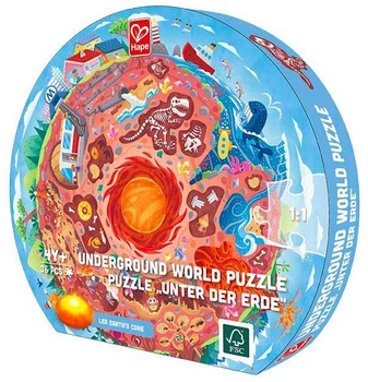Пазл Hape Підземний світ зі світлом LED 36 елементів E1637 (6943478037168)