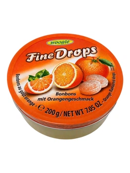 Льодяники зі смаком апельсина Woogie Fine Drops 200 г (56897)
