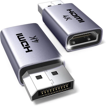 Адаптер Ugreen DP130 DisplayPort to HDMI 4K Adapter 2pcs Gray (UGR-55935)