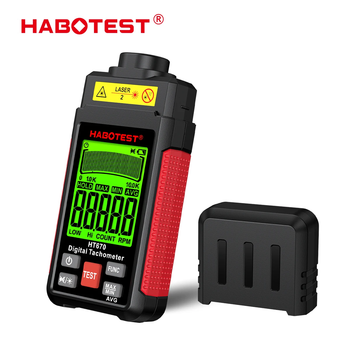 Цифровой тахометр HABOTEST HT670 бесконтактный тестер оборотов в минуту портативный лазерный тахометр
