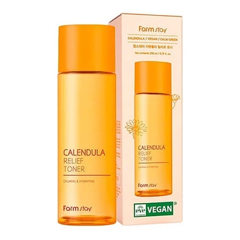 Тонер успокаивающий с экстрактом календулы FarmStay Calendula Relief Toner, 200 мл