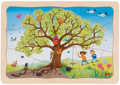 Пазл деревянный Goki My Apple Tree слоистый 47 элементов 57346 (4013594573467)