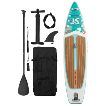 SUP-доска надувная JS SU 11'6 (350х84х15 см) Двухслойная туринговая с веслом и аксессуарами 7в1