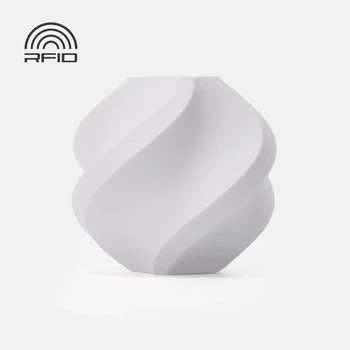 PETG – HF Пластик Філамент Bambu Lab White (33100) для 3D-принтера - 1Кг, 1.75mm Білий з Котушкою / Filament With Spool / з RFID чіпом Міткою (NFC) (G02-W0-1.75-1000-SPL)