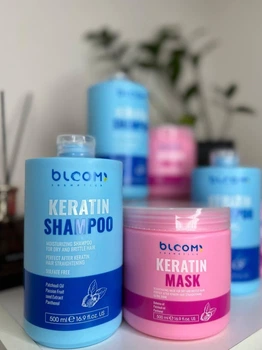 Комплект для професійного догляду BLOOM Кератин Шампунь 500 ml + Маска ZOOM Кератин 500 ml