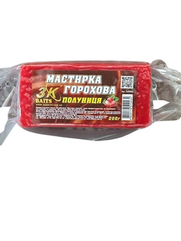 Мастырка 3kBaits гороховая (клубника) 200 г,3к00954