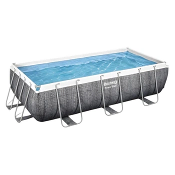 Каркасний басейн Bestway 56721 прямокутний 404×201×100 см з фільтр-насосом і сходами