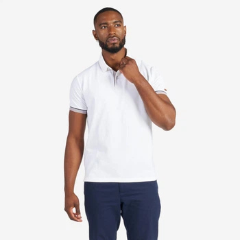 Поло TRIBORD Polo Marinero Sailing 100 Hombre Blanco Manga Gris Corta, XXL (52) (12075008)