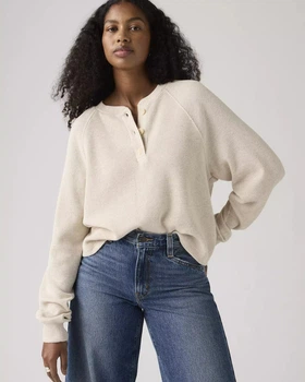 Женский лонгслив Levi's кофта 1159860645 (Бежевый S) - Уценка