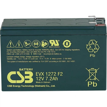 Батарея к ИБП CSB EVX1272F2 12V 7.2Ah (EVX1272F2) (346727)