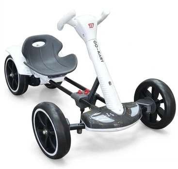 Складний електромобіль Go-Kart з акумулятором, дитячий електрокар з пультом Білий