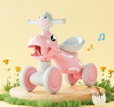 Детский четырехколесный Велобег JOY (LK-30721) колеса PU, озвучивание и подсветка