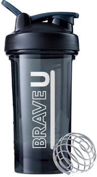 Шейкер с металлическим шариком Brave U Premium Shaker 500 мл черный