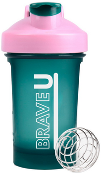 Шейкер с металлическим шариком Brave U Shaker With Metal Ball 400 мл зеленый