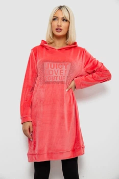 Туніка жіноча однотонна велюрова рожевий 257R338 AGER L-XL