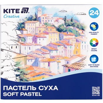 Пастель сухая Kite Creative K-201-24, 24 цвета