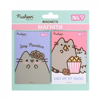 Магниты Yes Pusheen 708558 прямоугольные 2 шт. на холодильник или магнитную доску