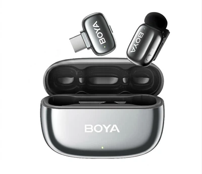 Петличный микрофон 1 шт BOYA mini 2 Lunar (USB Type-C) 2026 для iPhone и Android беспроводной, с зарядным кейсом (77750076)