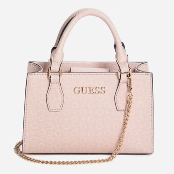Сумка кросс-боди через плечо женская из искусственной кожи маленькая Guess Eldoria 387366666 Розовая (1159860454)