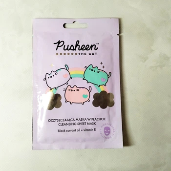 Детская очищающая тканевая маска для лица Pusheen с маслом семян черной смородины 17 г.