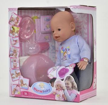 Пупс функциональный Warmbaby 8006-417 в коробке