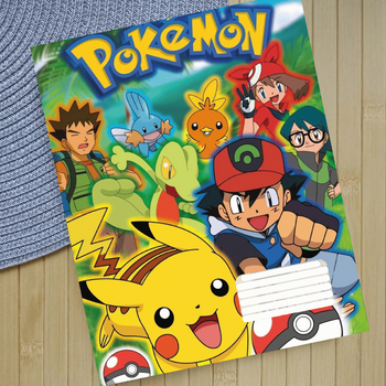 Тетрадь Покемон Pokémon на скобе в клетку (28408)