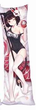 Подушка обнимашка Аниме Дакимакура Yamashiro - Azur Lane Плюшевая подушка с рисунком размер 130*40 см