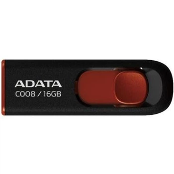 USB флеш накопитель ADATA 16Gb C008 Black/Red USB 2.0 (AC008-16G-RKD) ADATA AC008-16G-RKD 1075632