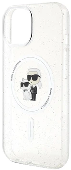 Etui Karl Lagerfeld Karl&Choupette Glitter MagSafe KLHMP15MHGKCNOT do Apple iPhone 15 Plus / 14 Plus Przezroczyste (3666339162764)