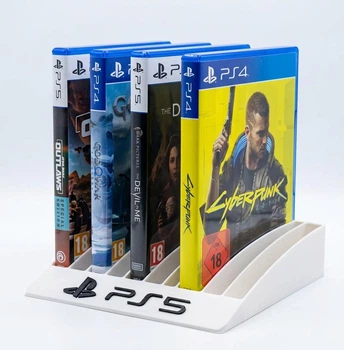 Подставка для игр PlayStation 5 на 10 дисков Белая