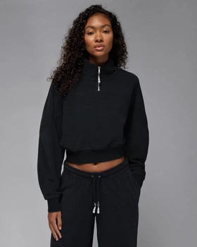 Кофта жіночі Jordan Flight Fleece Quarter-Zip Top S Чорний HV0326-010