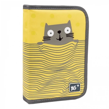 Пенал твердий YES одинарний з двома клапанами HP-04 Kitty