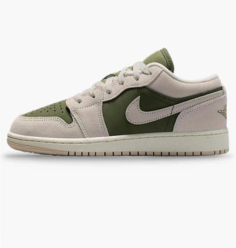 Кроссовки детские Jordan 1 Low Se Olive/Beige 40 HV4396-201