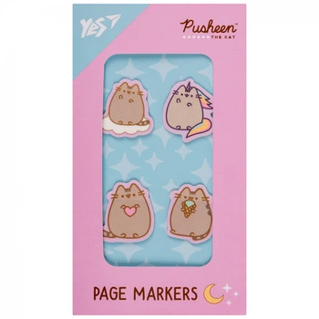 Закладки-стікери Yes Pusheen пластик 80 шт (4х20)