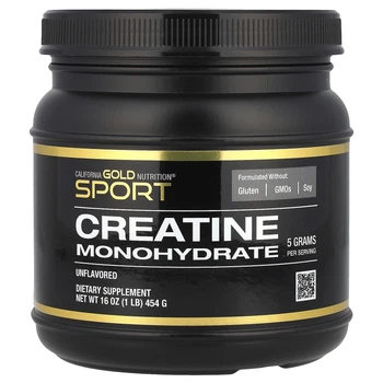 Креатин моногидрат California Gold Nutrition Sport 500 мг, 454 г