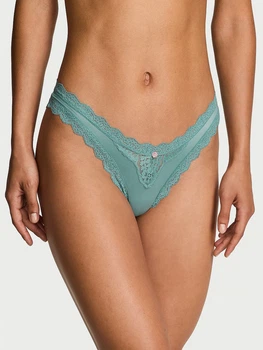 Трусики бікіні жіночі Victoria's Secret 550997225 XL Бірюзові (1162056311)