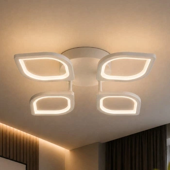 Светодиодная люстра VALESO с пультом IR с затемнением, Белый ,80W,3000-6500K,G 2713/4