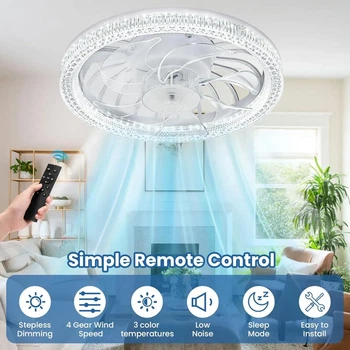 LED лампа с вентилятором AY1035 E27 2в1 • Потолочная светодиодная лампа-вентилятор для дома и дачи