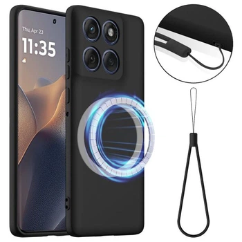 Захисний чохол Deexe Silicone Case with MagSafe для Motorola Edge 70 Fusion - Black