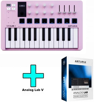 MIDI-клавиатура Arturia MiniLab 3 (Rose Quartz) + Arturia Analog Lab V