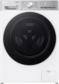 Пральна машина LG серії AI DD™ TurboWash™ 360˚ F2R9FC2E, фронтальна, вузька 47,5 см, 9 кг/5 кг, 1200 об/хв, клас E (A)/A/B, 12 програм, інверторний, пар, дисплей, WiFi, білий