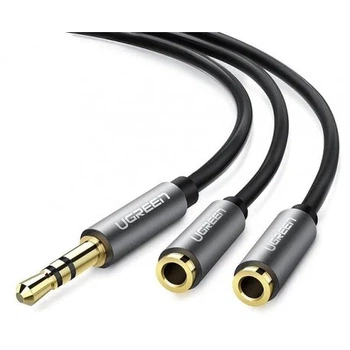 Кабель Ugreen AV123 3.5mm Stereo Audio Splitter Cable with Braid (20cm) Black (10532)