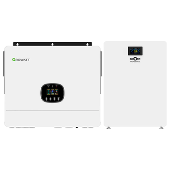 Комплект автономного енергозабезпечення Growatt SPE 10000 ES 10kW + Biom BALFP-512300-V2 15.36kWh White