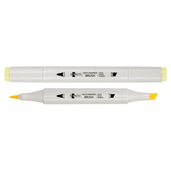 Маркер двусторонний акварельный Santi sketch SM-77 391107 светло-желтый