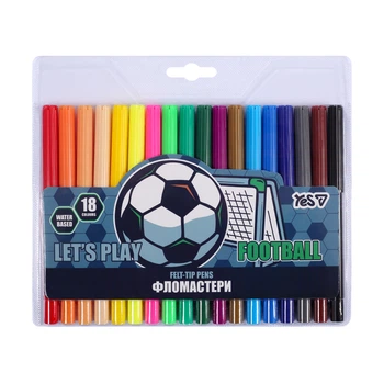 Набір фломастерів YES Football 2 650601 18 кольорів