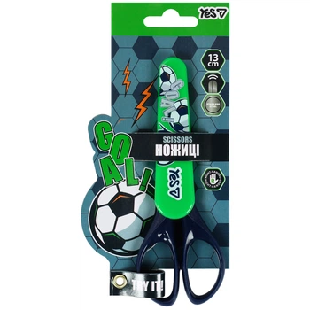 Ножиці дитячі YES 480486 13см Football, у футлярі /480486/